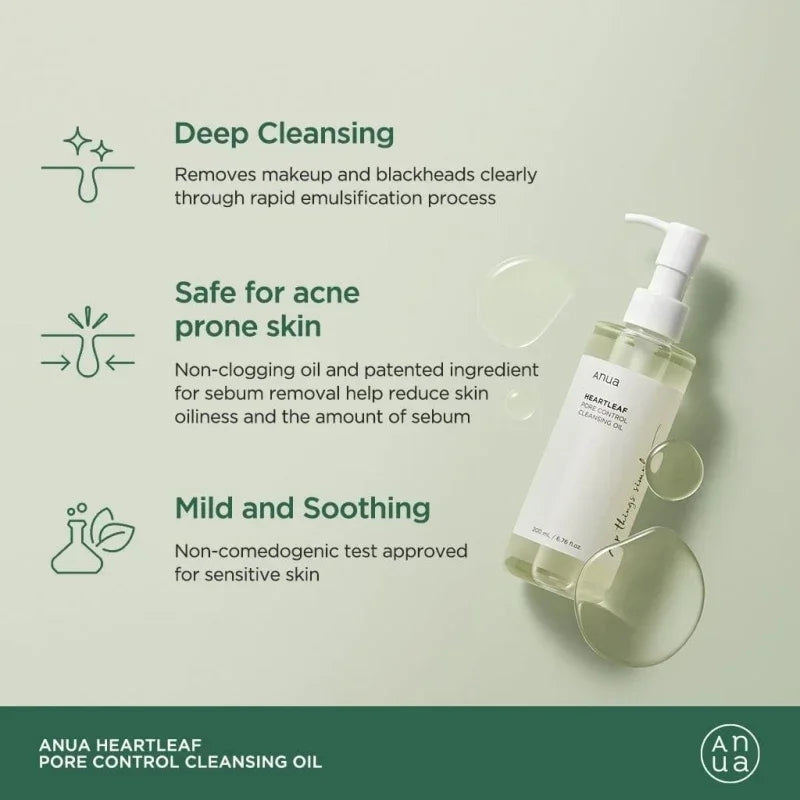 Anua Heartleaf Pore Control Cleansing Oil - M|M Skincare